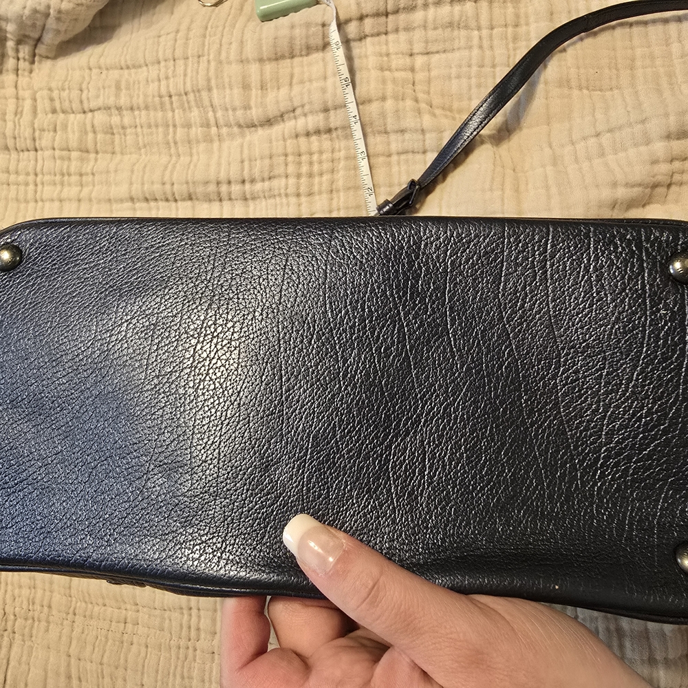 Coach Navy Blue Leather Satchel - Picture 7 of 9